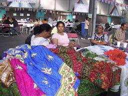 Festival Eritrea Holland 2005 - women selling traditional clothes